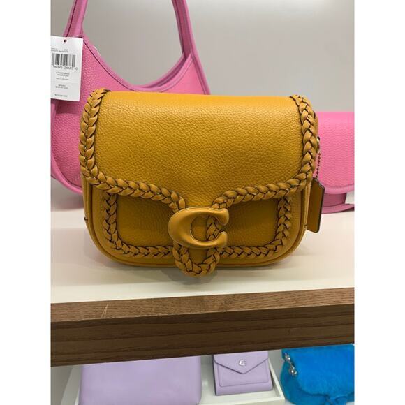 Coach Tabby Leather Messenger 19 With Braid CJ837 - Picture 1 of 7